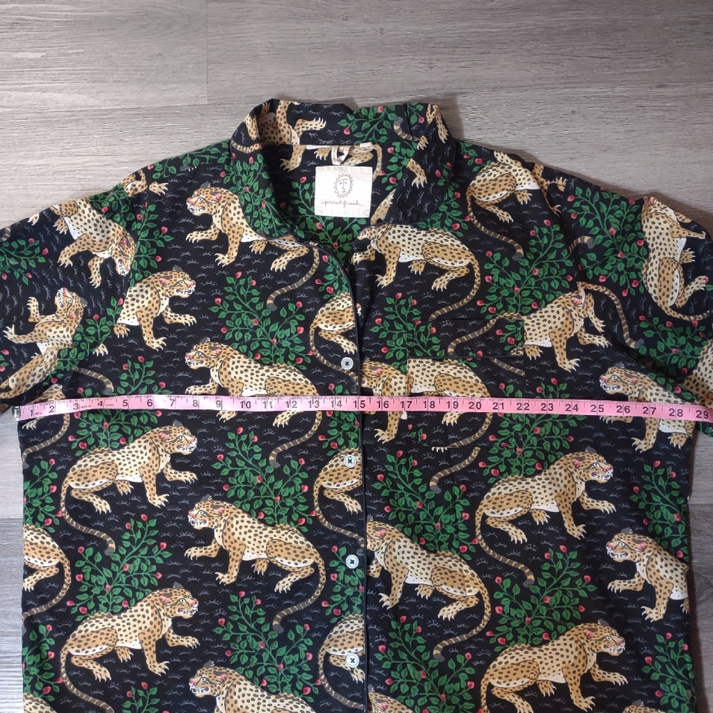 Print Fresh Organic Cotton PJ Top in Bagheera - Picture 6 of 10
